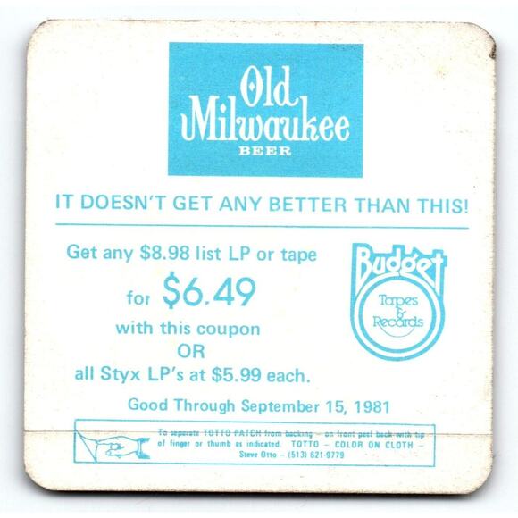 Styx Paradise Theater Backstage Radio Pass Original 1981 Pop Rock Civic Center - Picture 2 of 2